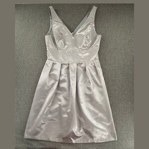 Coren Moore Cocktail Party Dress Silver Elegant Evening wear Size‎ 6 V-Neck